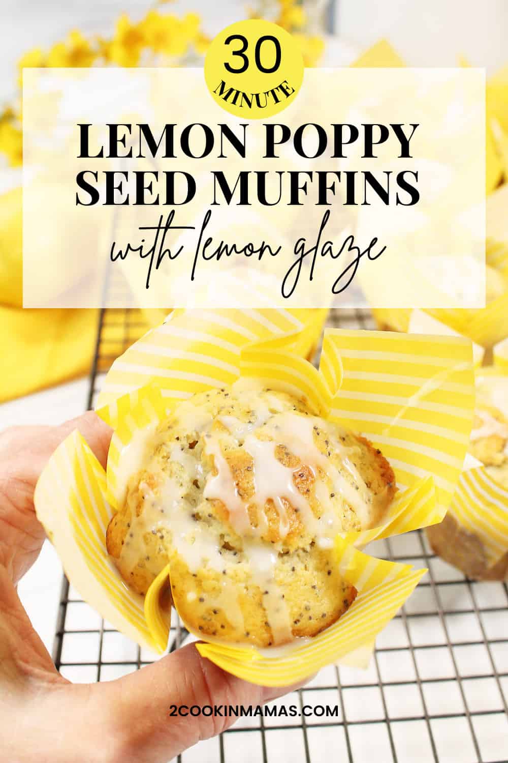 Best Lemon Poppy Seed Muffins with Glaze