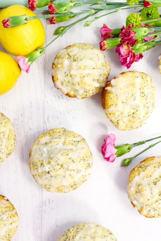 Best Lemon Poppy Seed Muffins with Glaze 2 Cookin Mamas