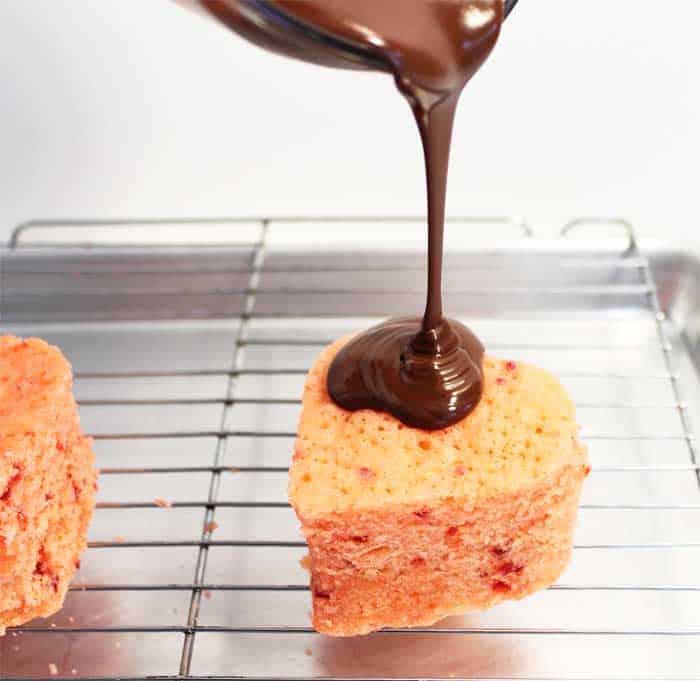 Strawberry Mug Cake for Two with Chocolate Ganache 2 Cookin' Mamas