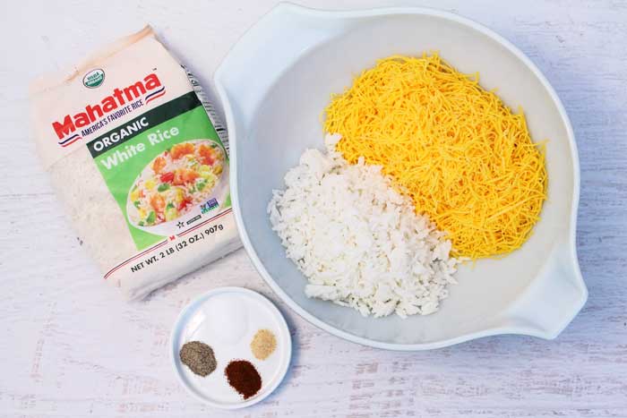 Cheesy Rice Crisps ingredients | 2 Cookin Mamas