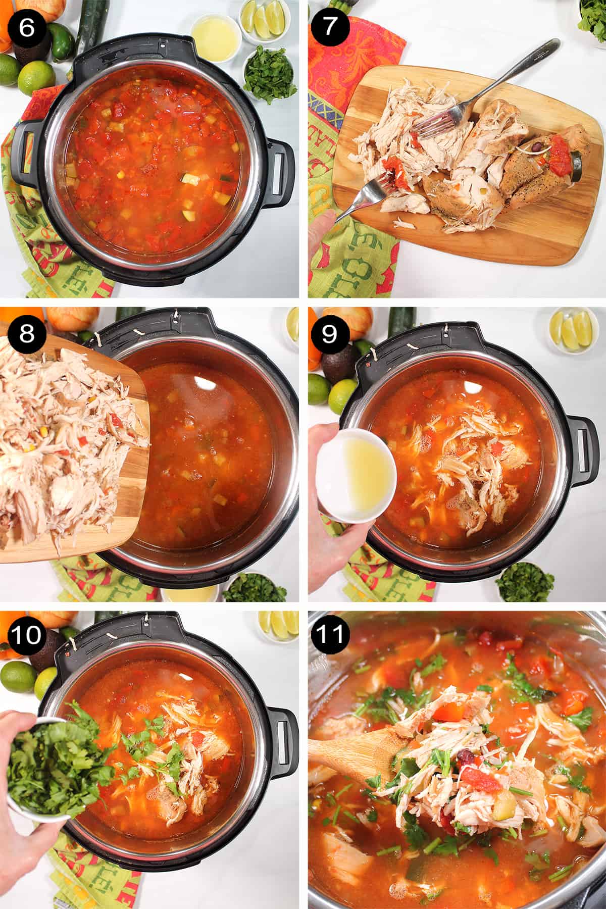 Steps to finish crockpot soup/