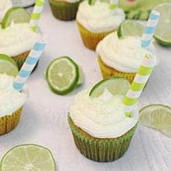 Easy Tequila Lime Cupcakes with Margarita Frosting square | 2 Cookin Mamas