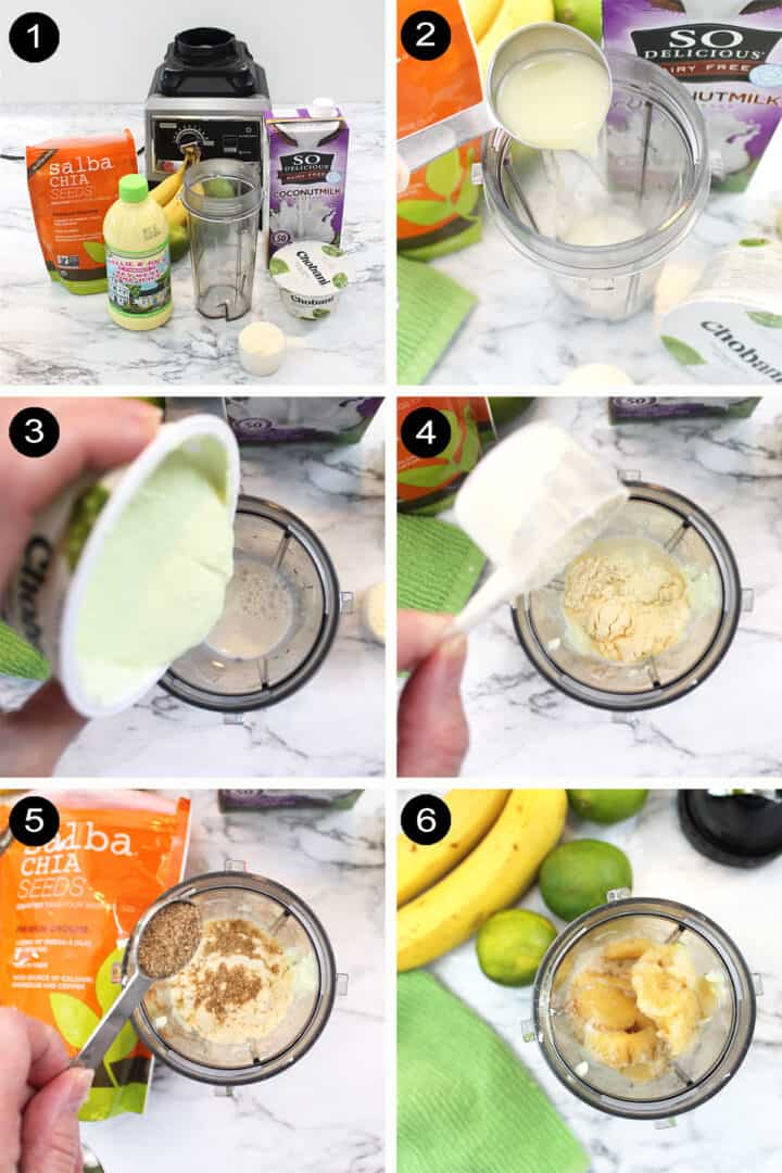 Prep steps for lime smoothie.