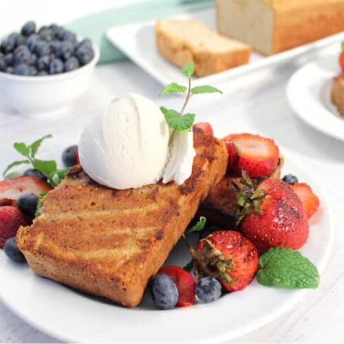 Grilled Cinnamon Sugar Sour Cream Pound Cake square
