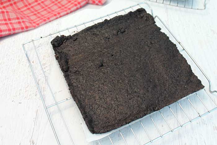 Homemade Ice Cream Sandwiches chocolate wafer cooling on rack