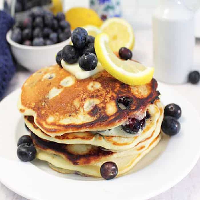 Lemon Blueberry Pancakes square