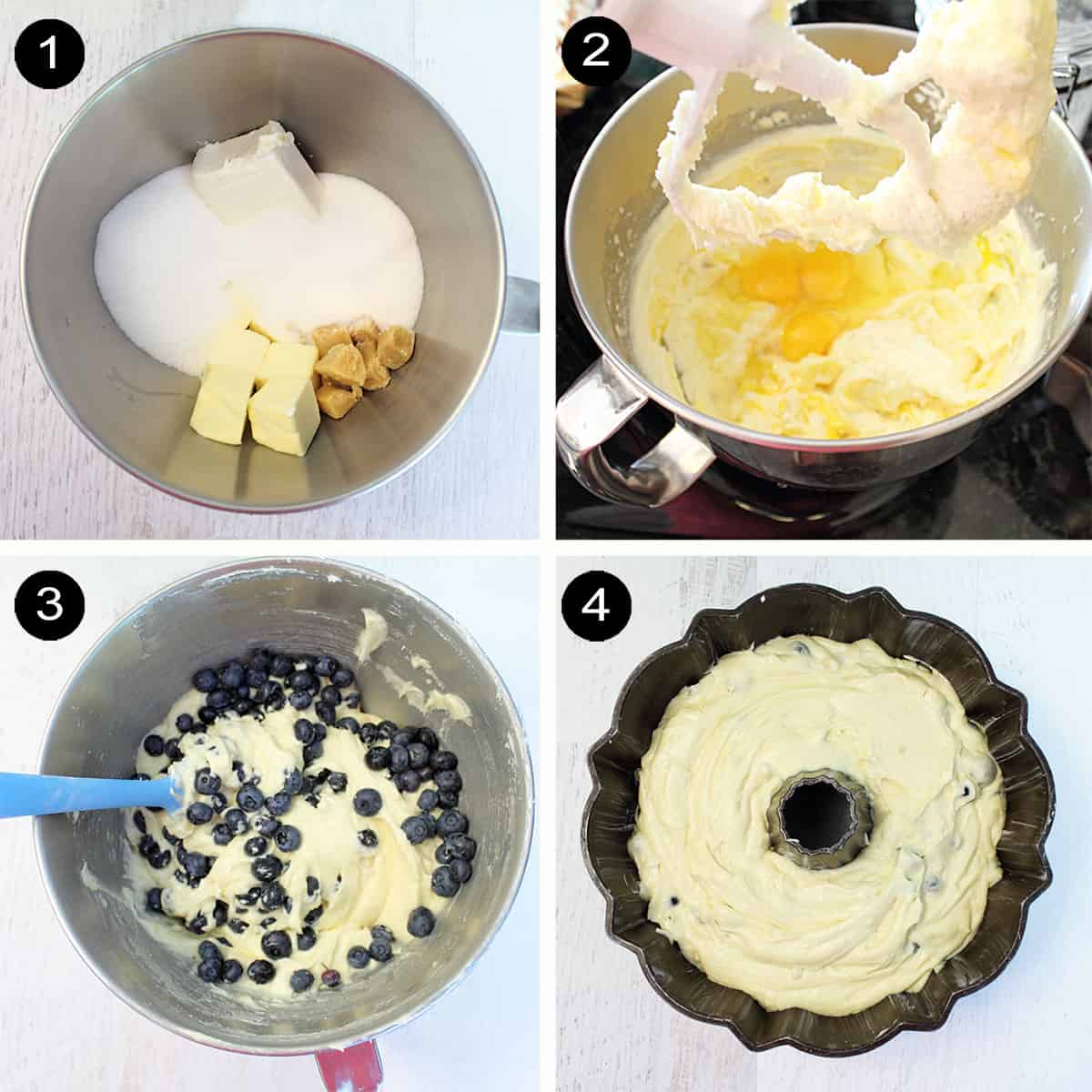 Prep steps 1-4 for bundt cake.