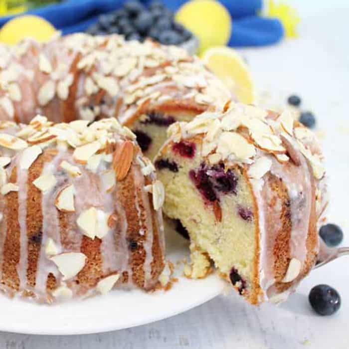 Blueberry Almond Bundt Cake square 1