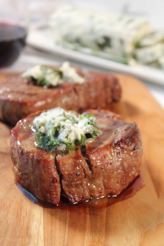 Grilled Filet Mignon With Herb Garlic Butter - 2 Cookin Mamas