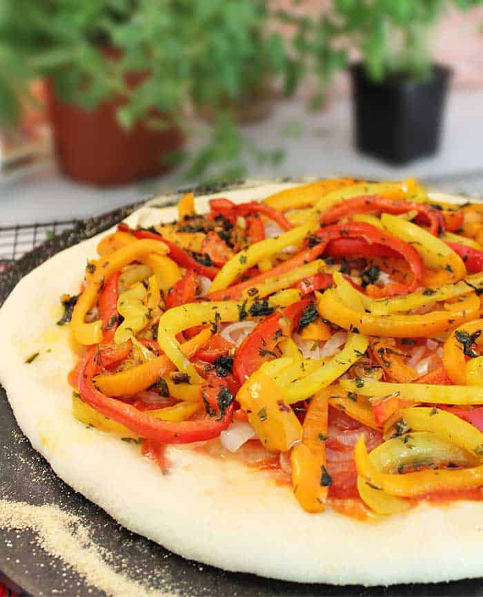 Three Pepper Pizza added peppers