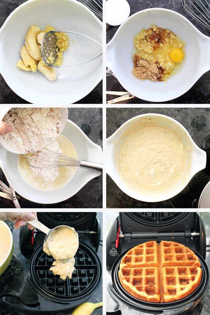 Banana Bread Waffles steps