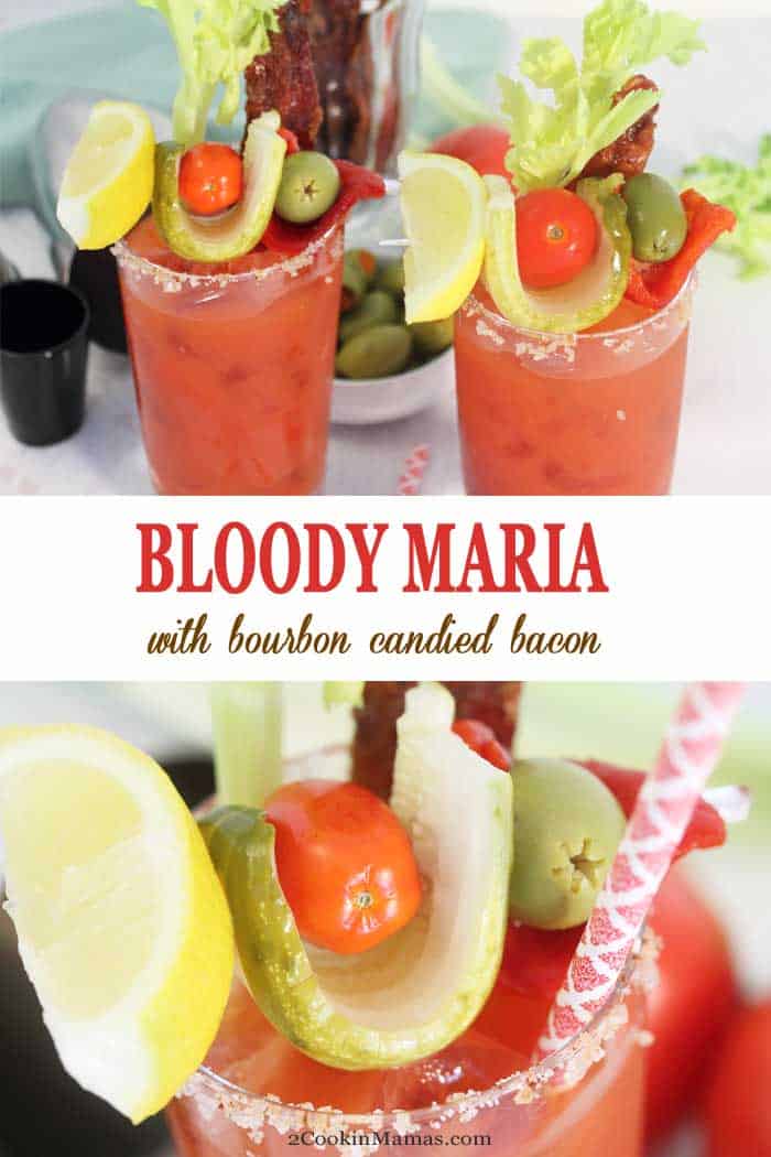 Bloody Maria with Bourbon Candied Bacon