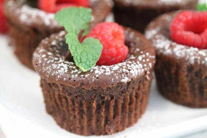 Molten Chocolate Cupcakes closeup