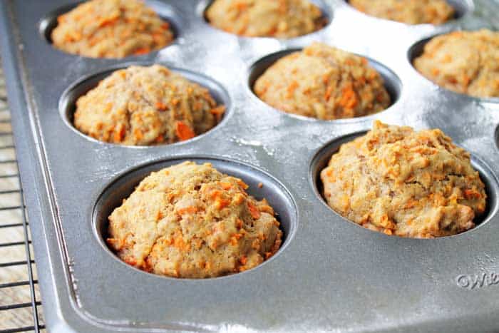 Pineapple Carrot Muffins baked