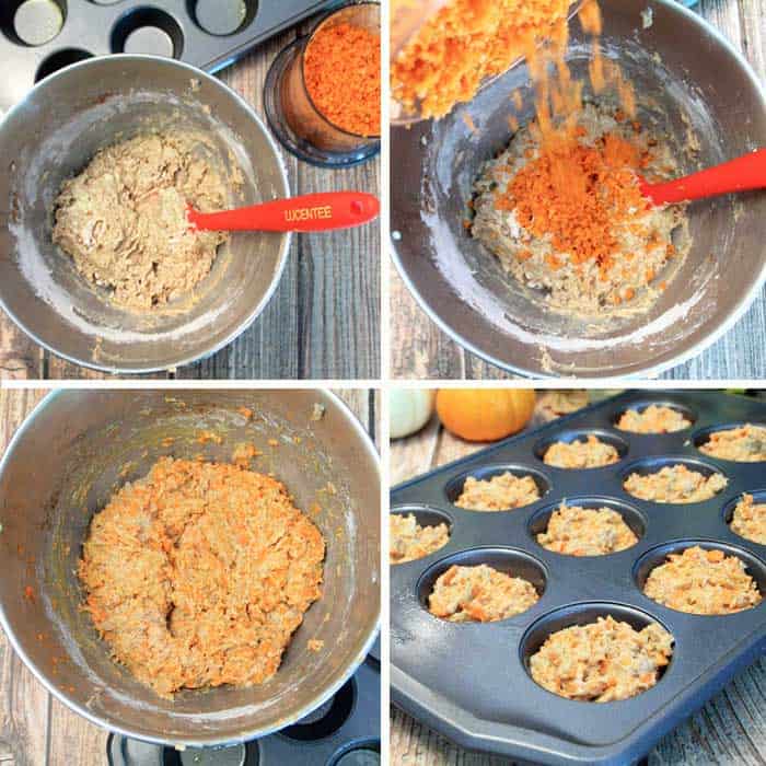 Pineapple Carrot Muffins steps