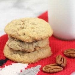 Butter Pecan Ice Cream Cookies closeup square