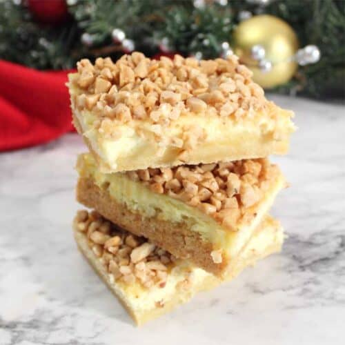 Creme Brulee Cheesecake Bars square