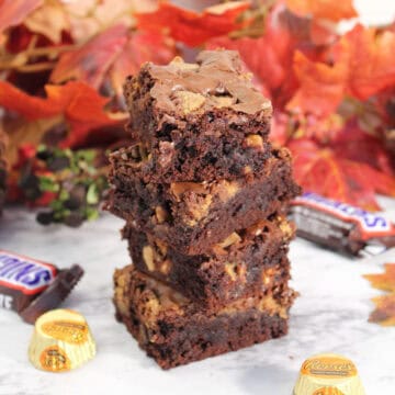 Stacked Loaded Brownies.