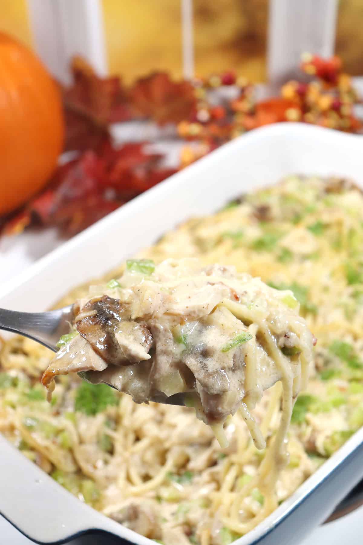 Scoopful of tetrazzini.