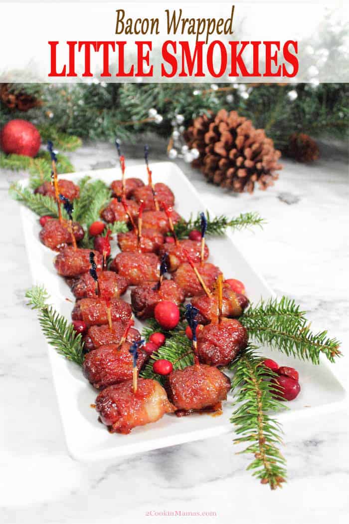 Bacon Wrapped Little Smokies with Brown Sugar