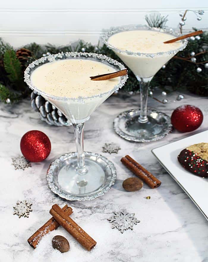 Creamy Eggnog Martini