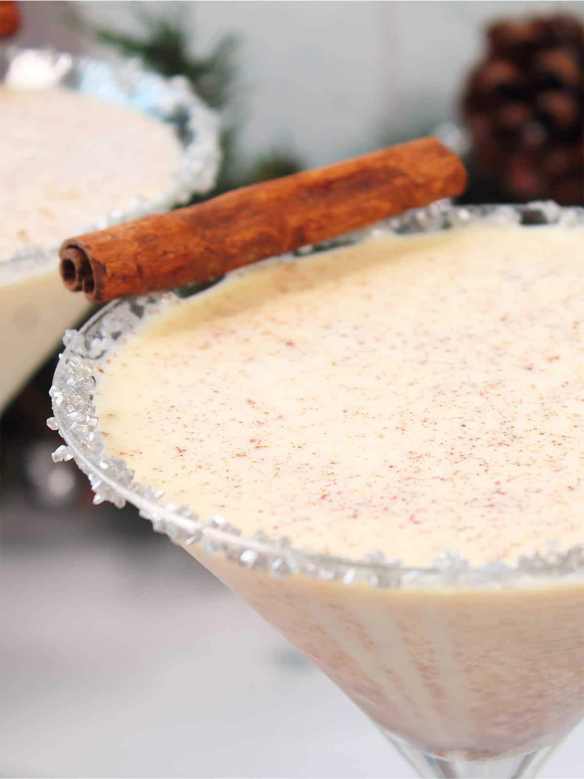 Eggnog Martini Recipe Glasses