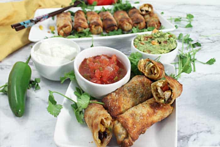 Air Fryer Southwest Egg Rolls snack time