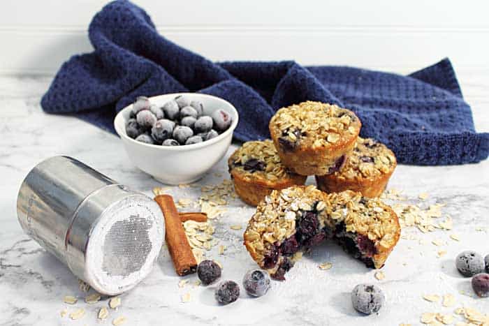 Blueberry Yogurt Oatmeal Muffins 2