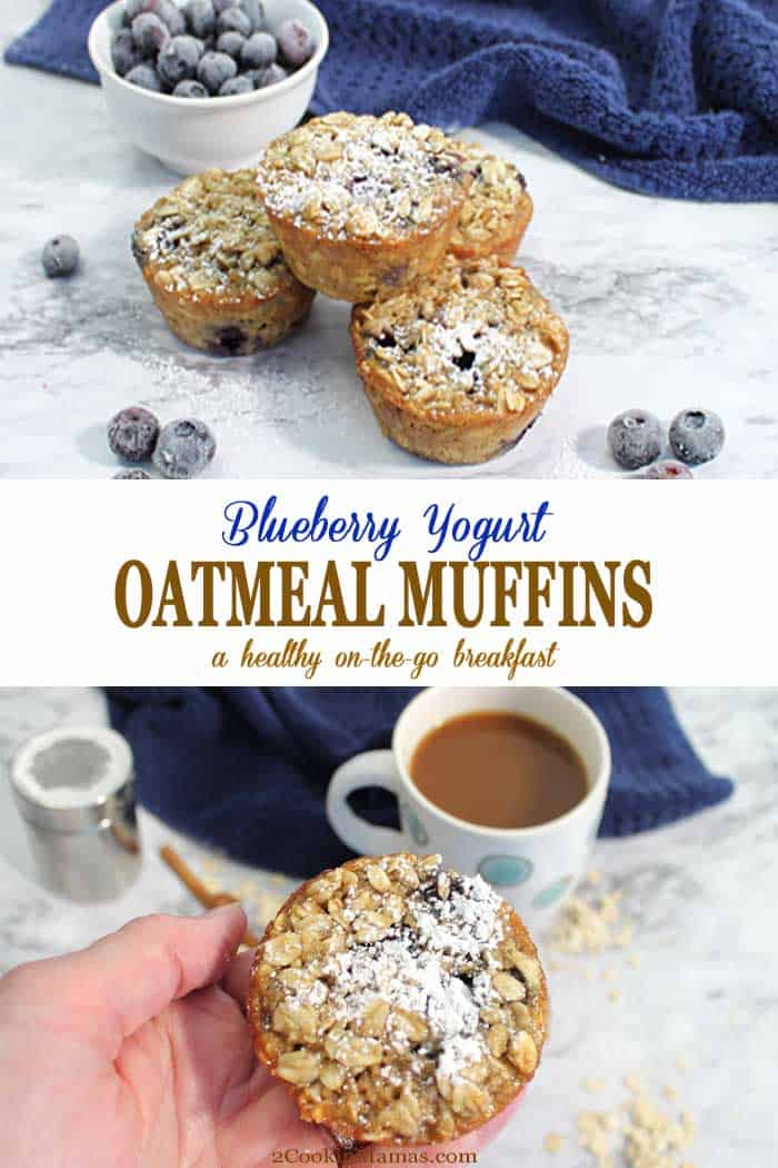 Healthy Blueberry Oatmeal Muffins