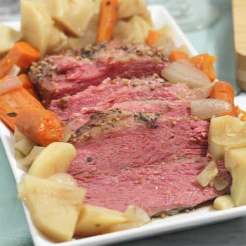 Corned Beef dinner plated square