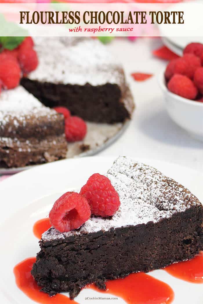 Flourless Chocolate Torte with Raspberry Sauce 2 Cookin