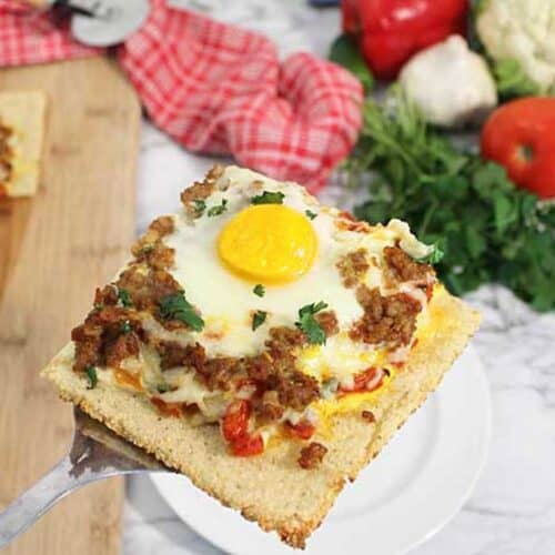 Shakshuka Breakfast Pizza square