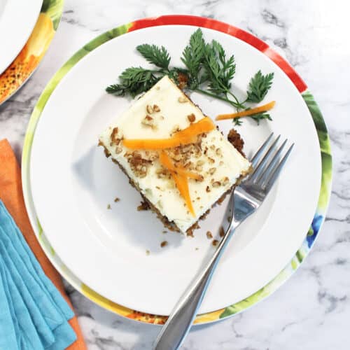 Carrot Sheet Cake Recipe with Cream Cheese Frosting - The Forked Spoon