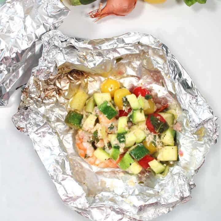 Grilled Mahi Mahi with Vegetables in Foil Packets - 2 Cookin Mamas