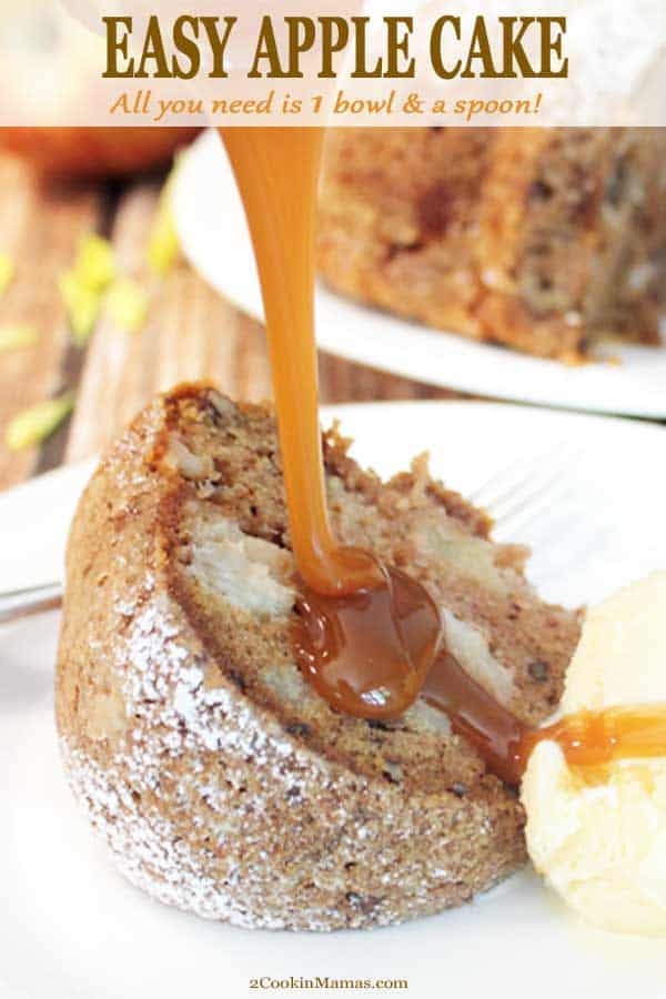 Easy One Bowl Apple Cake