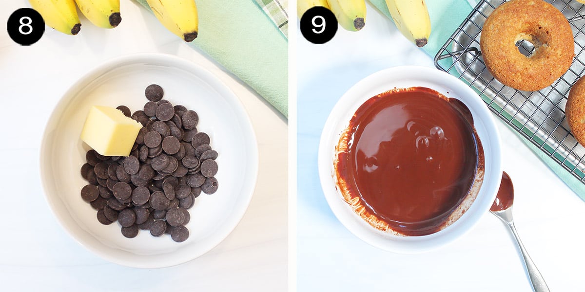 Prep steps to make chocolate glaze.