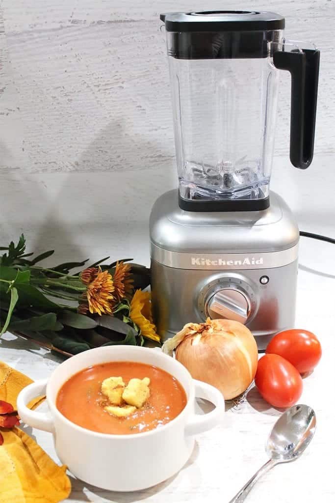 Easy Blender Tomato Basil Soup 2 Cookin Mamas