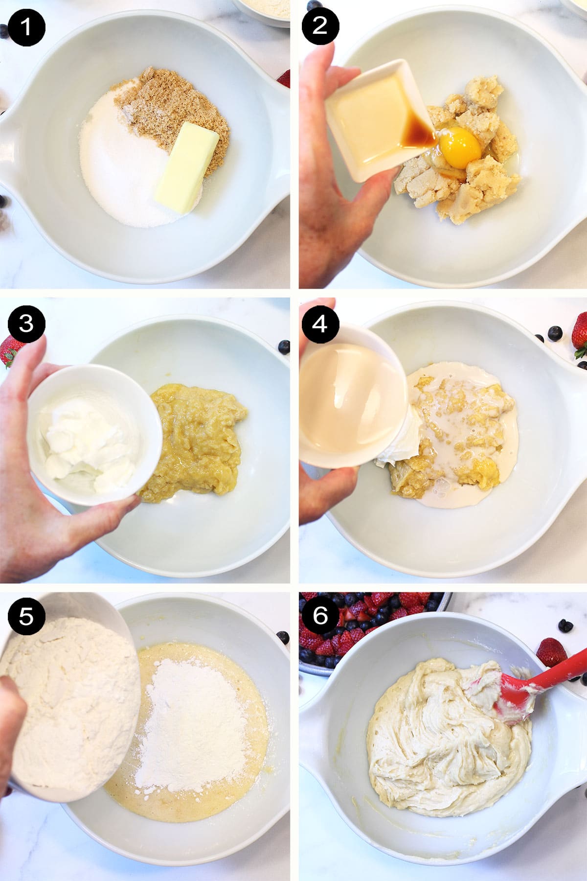 How to make cake batter for upside down cake.