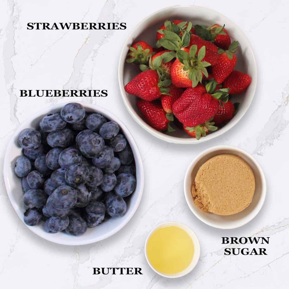 Topping ingredients for upside down cake.