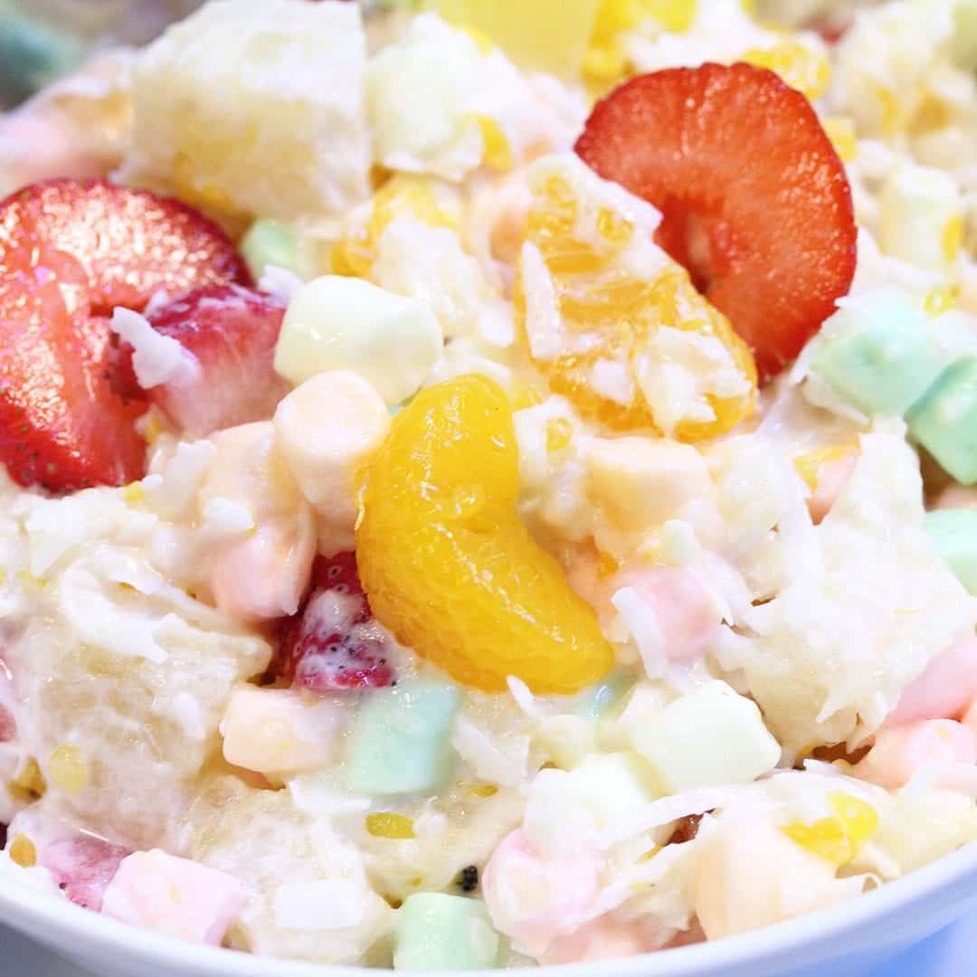 Ambrosia Salad with Yogurt 2 Cookin Mamas