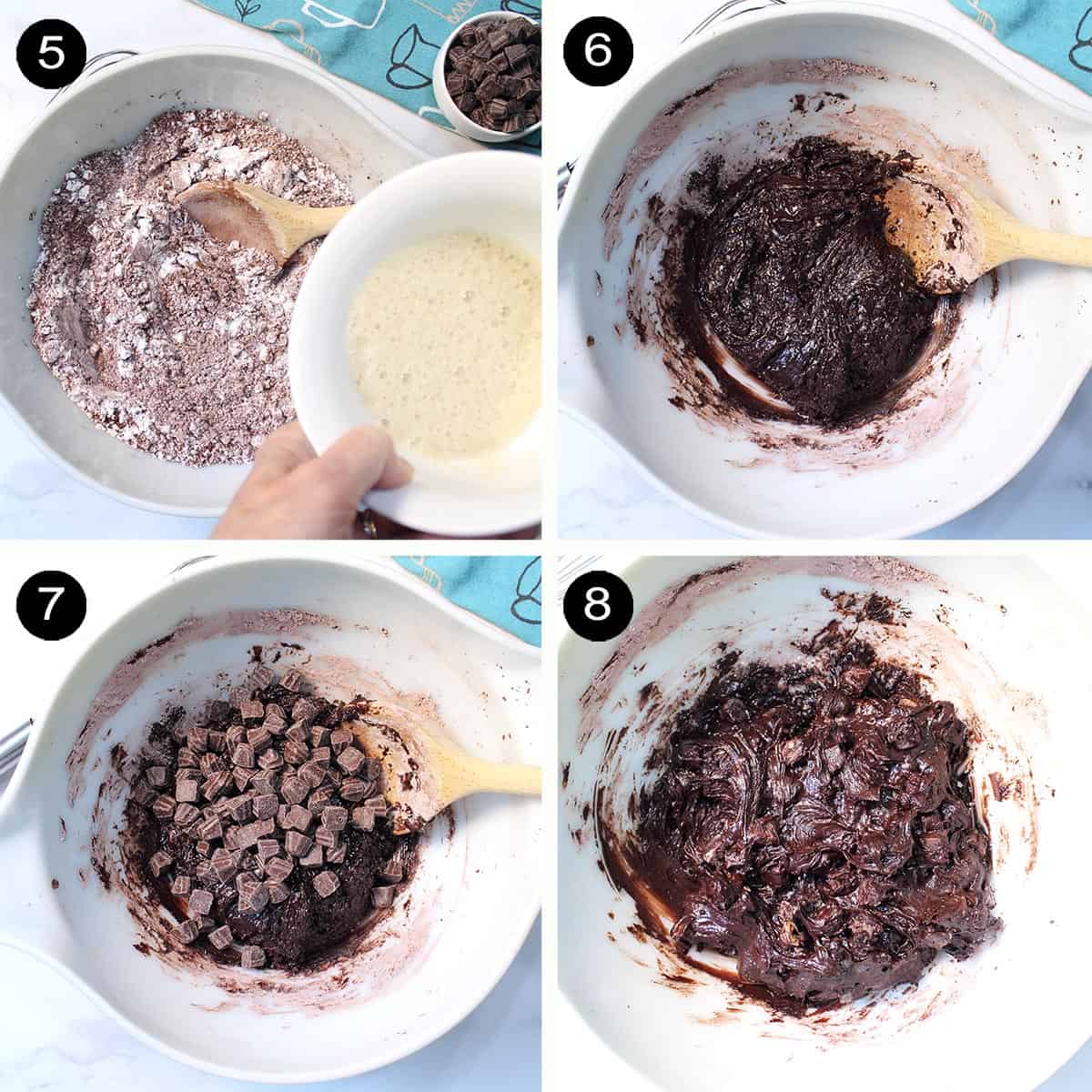 Last 4 prep steps for chocolate cookies.