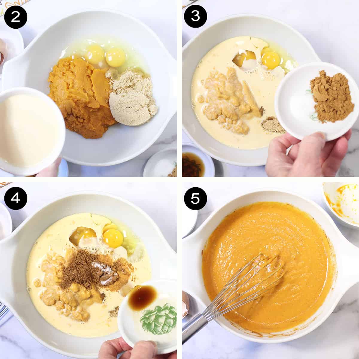 Steps to make pumpkin layer.
