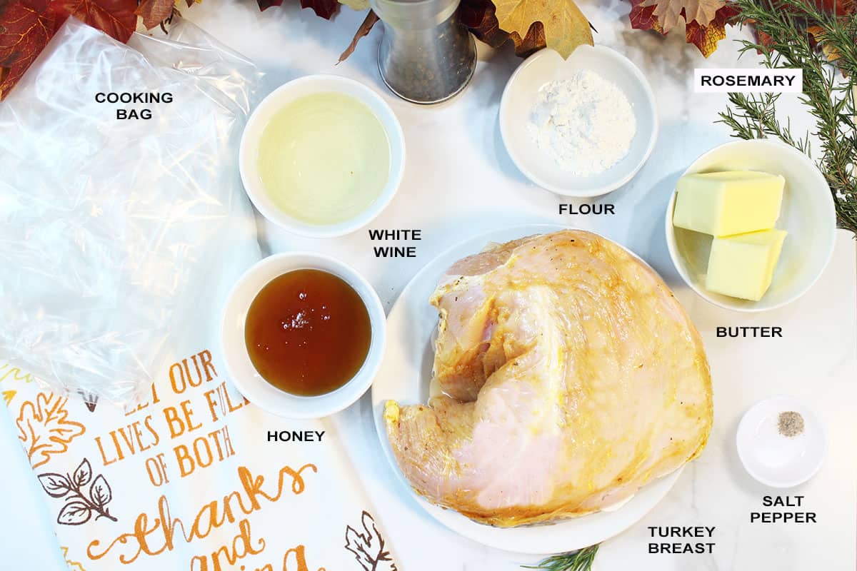 Honey Baked Turkey Breast recipe ingredients.
