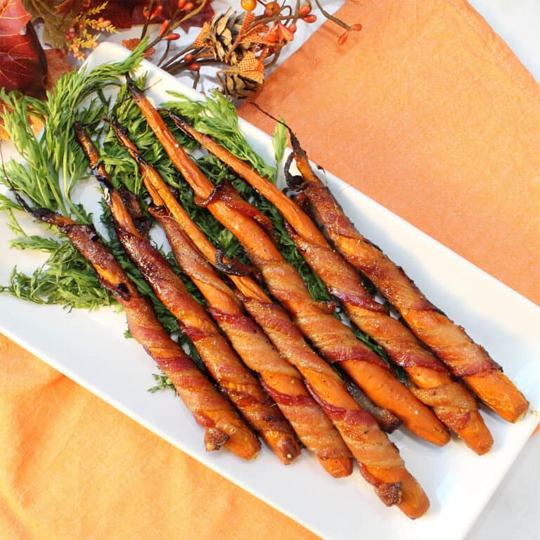 Maple Bacon Wrapped Carrots 2 Cookin' Mamas