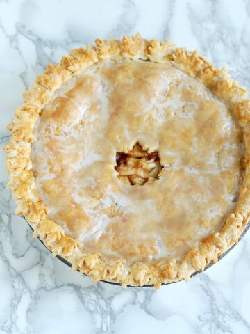 Glazed Maple Apple Pie.