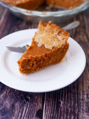 Slice of Sweet Potato Pie.