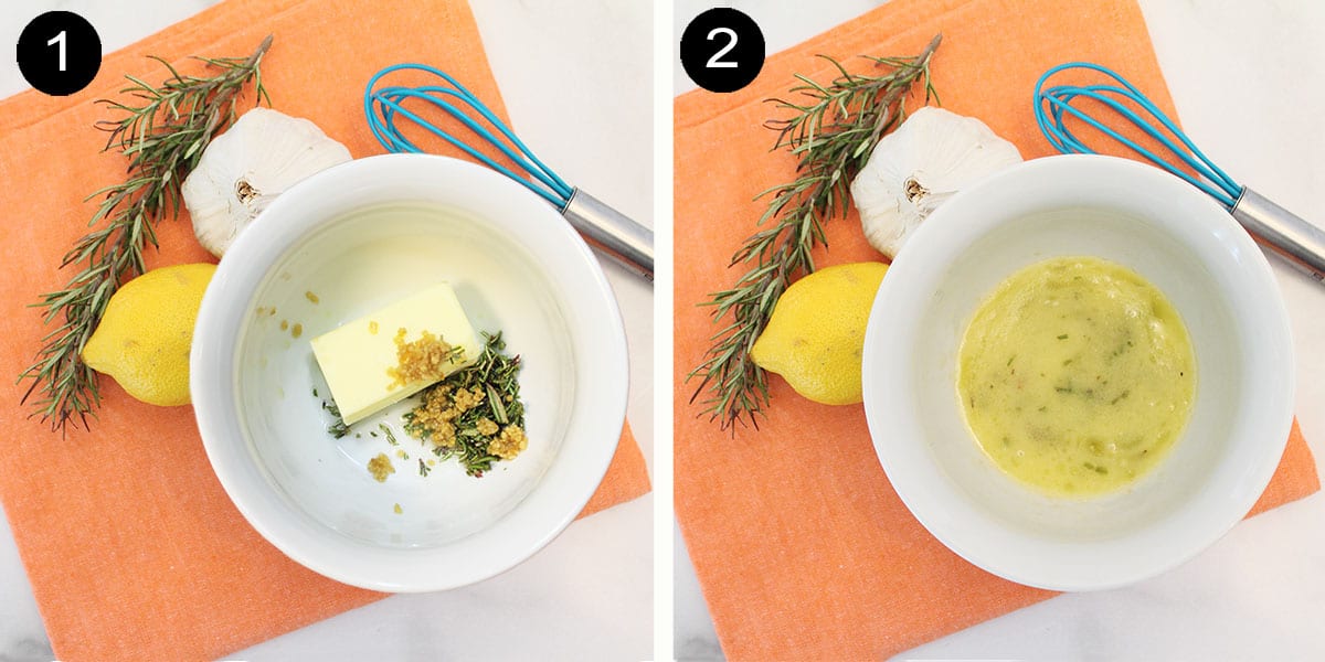 Steps to make lemon butter sauce.