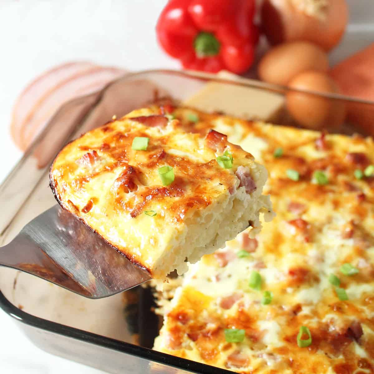 Hash Brown Casserole with Ham 2 Cookin Mamas