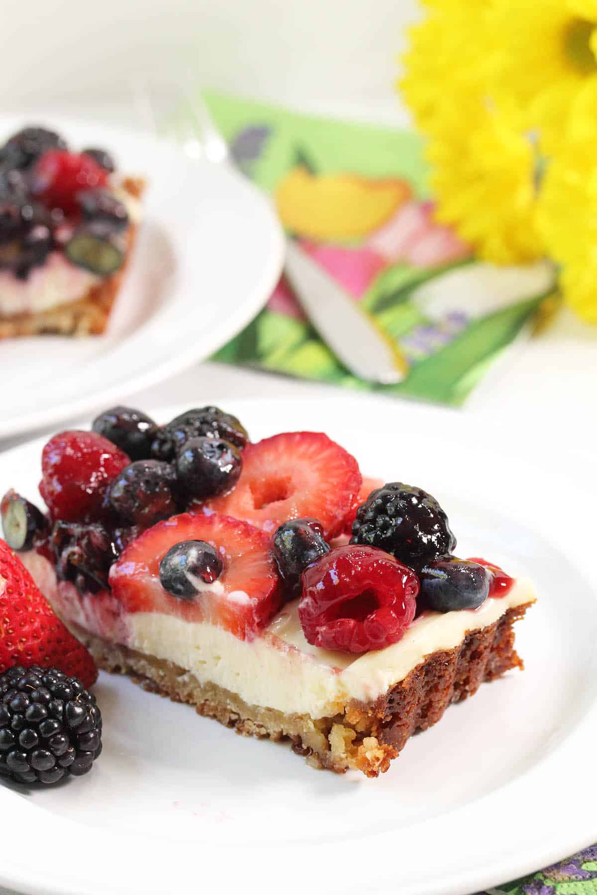 Fresh Fruit Tart with Lemon Cream Cheese Filling