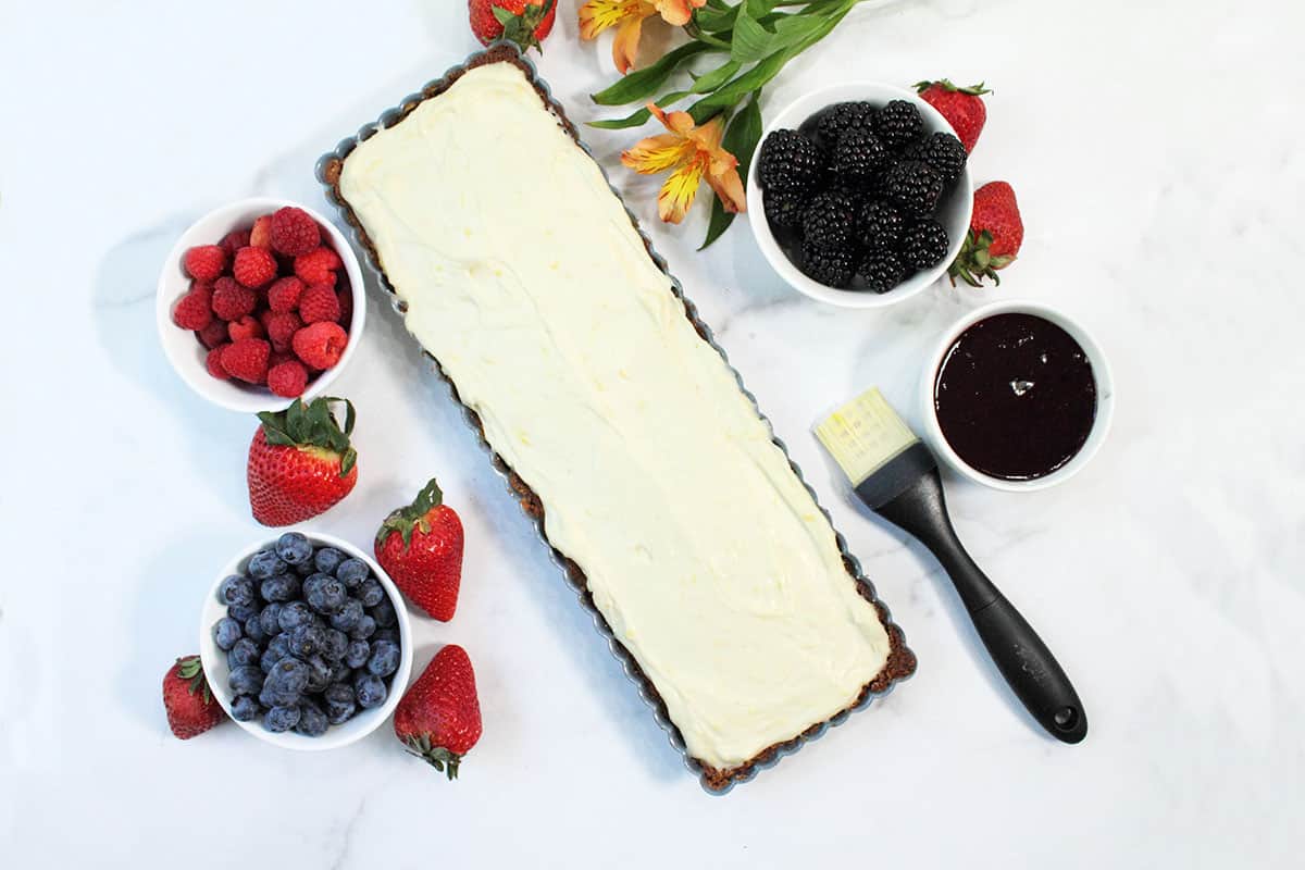 Fresh Fruit Tart with Lemon Cream Cheese Filling